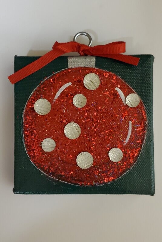 Original--Small Canvas hanging ornament