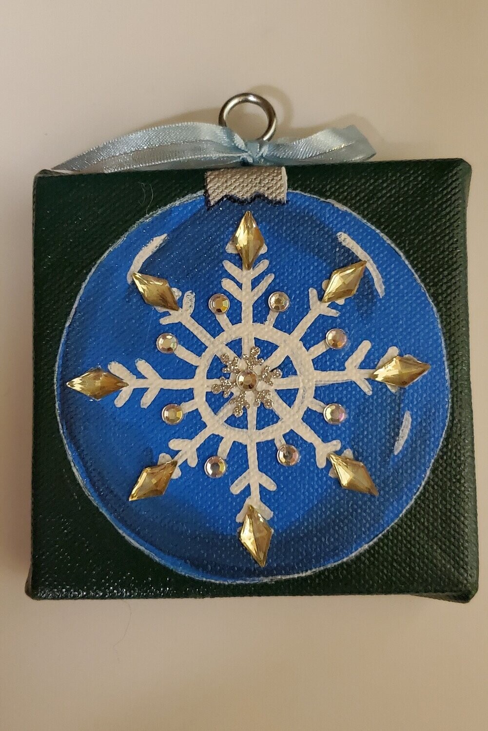 Original--Small Canvas hanging ornament