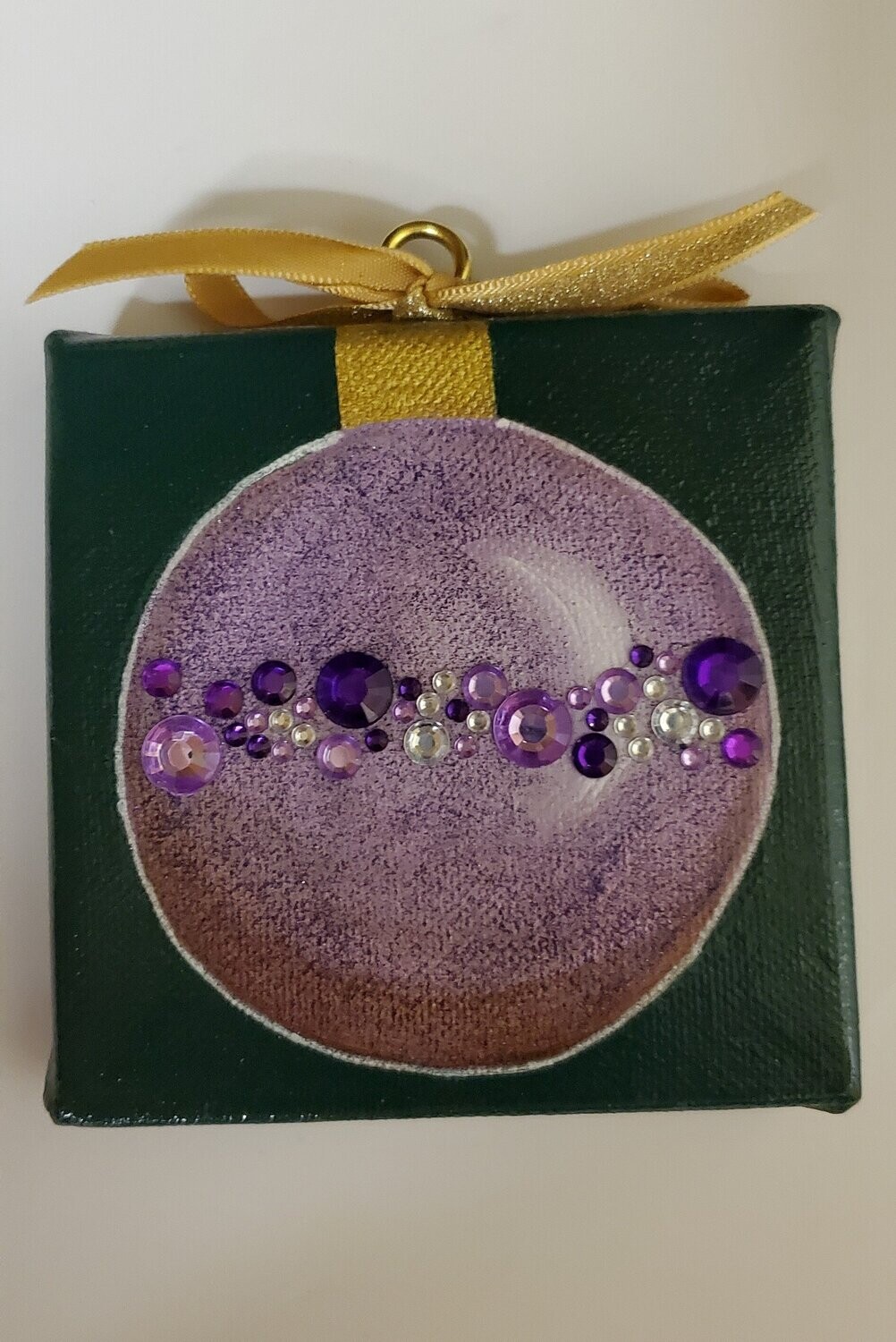 Original--Small Canvas hanging ornament