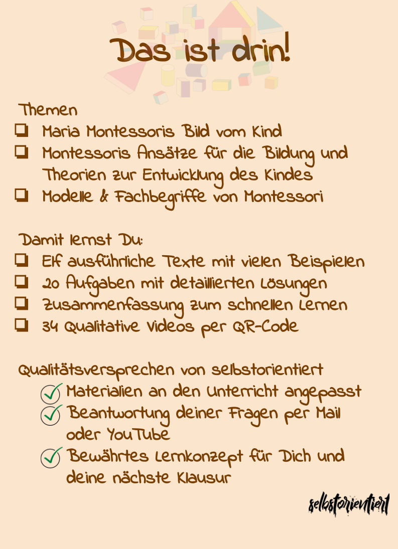 Maria Montessori - Zusammenfassungen, Übungen & Videos