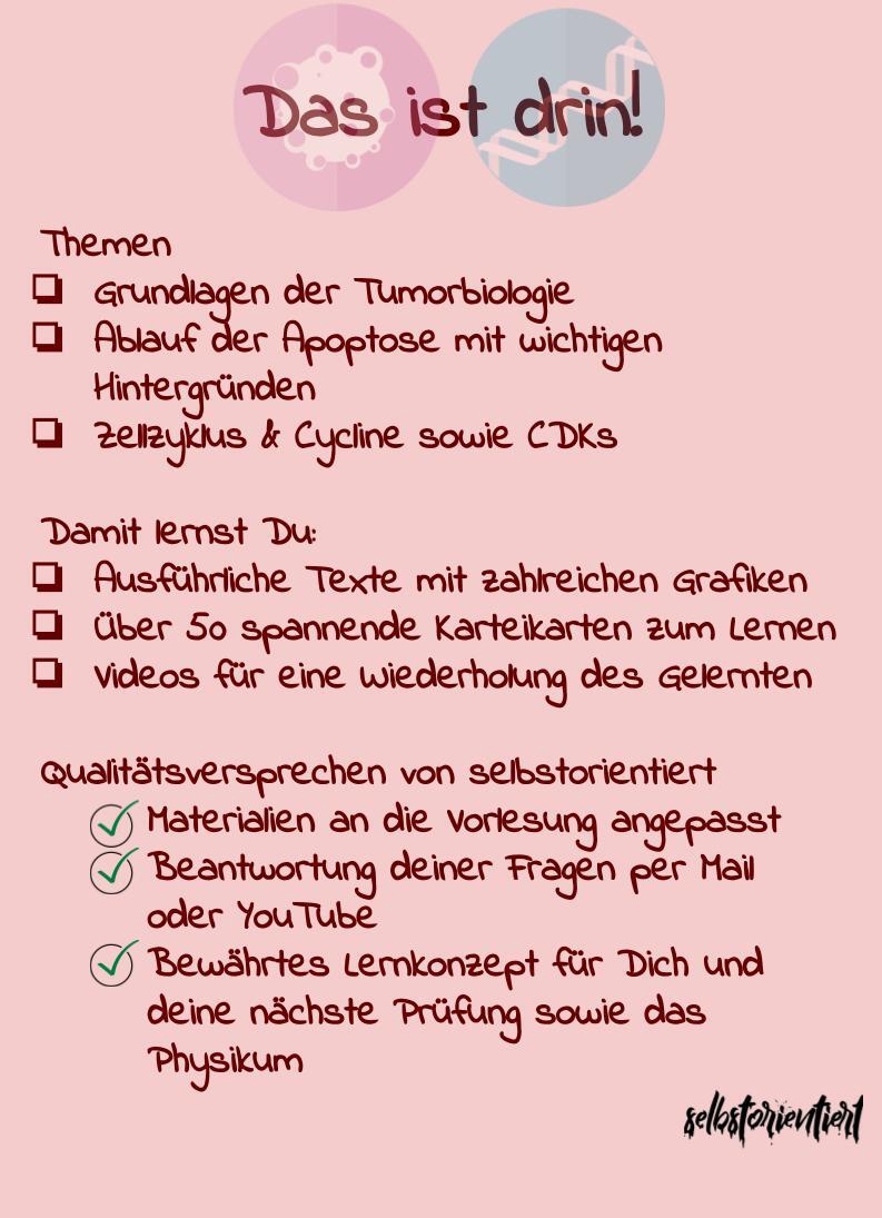Sparpaket:  Genetik & Tumorbiologie  - Kurs mit Karteikarten & Texten