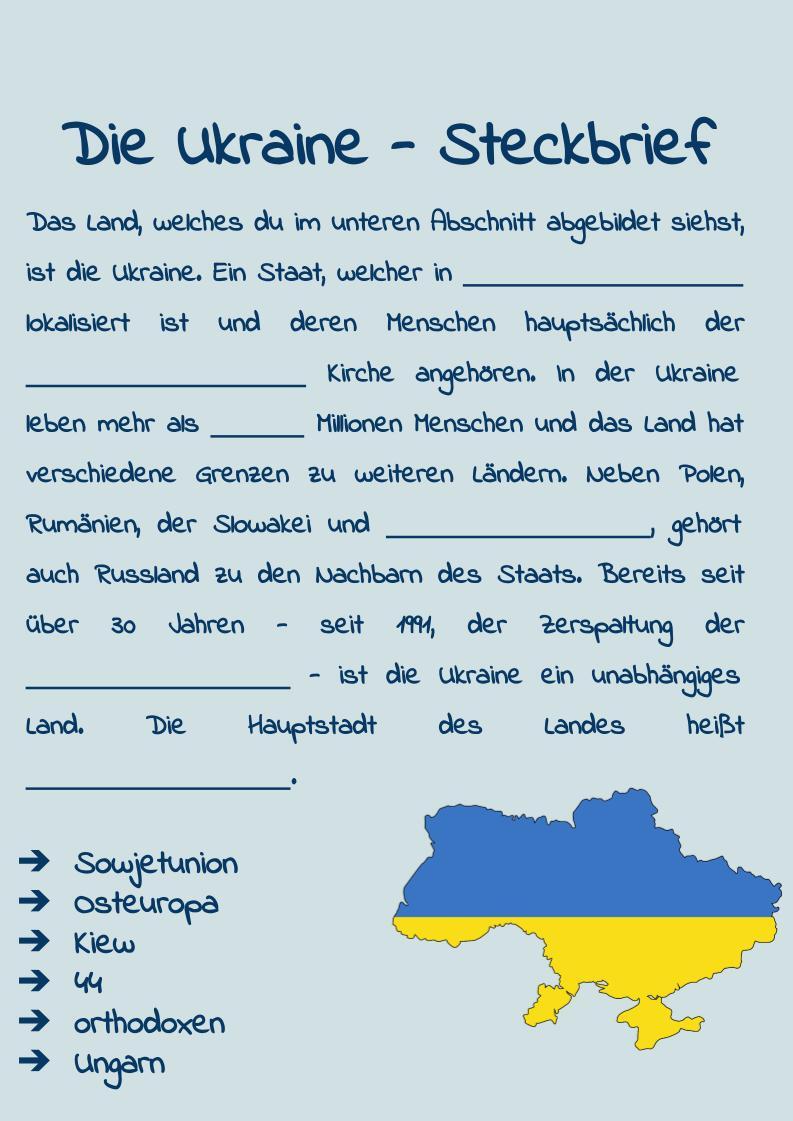 Materialpaket XXL: Ukraine Konflikt - Arbeitsblätter, Unterrichtsentwürfe & Zusammenfassungen