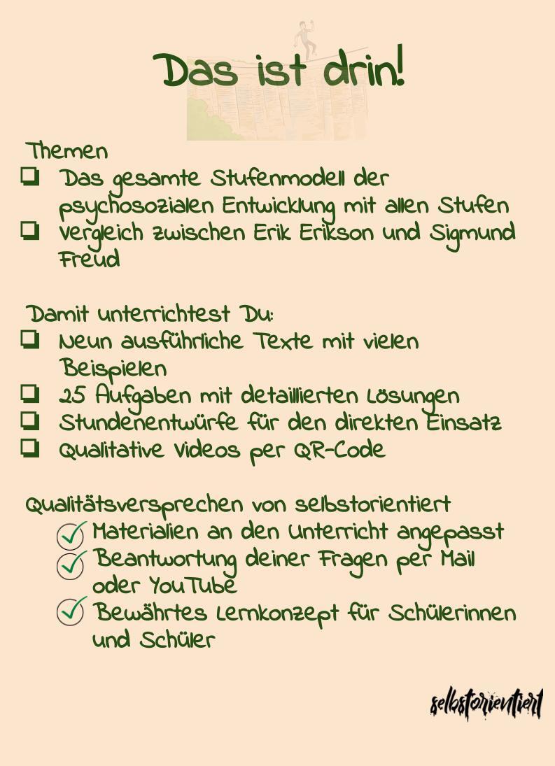 Erik Erikson unterrichten - Stundenentwürfe, Arbeitsblätter & Stationenlernen