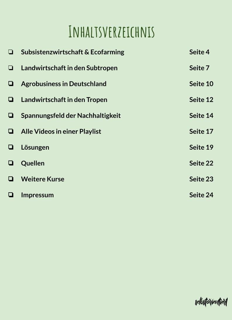 Landwirtschaftliche Strukturen in verschiedenen Klima- und Vegetationszonen - Texte, Aufgaben & Zusammenfassungen
