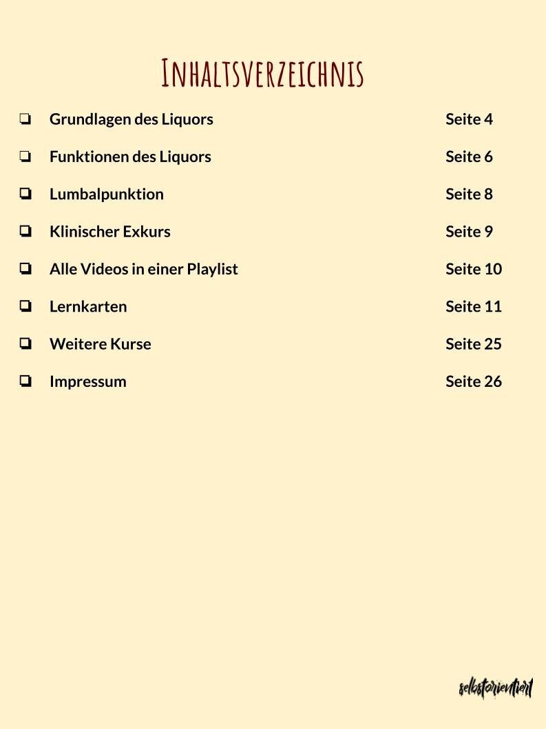 Liquorsystem- Text & Lernkarten