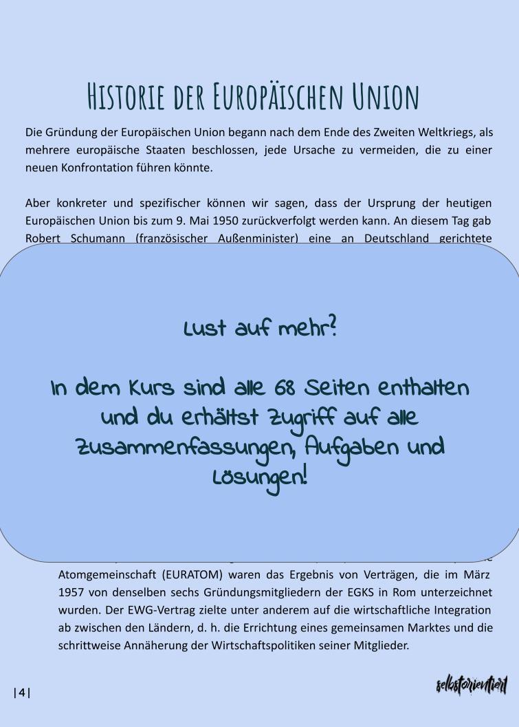 Unterrichtsreihe: Europäische Union