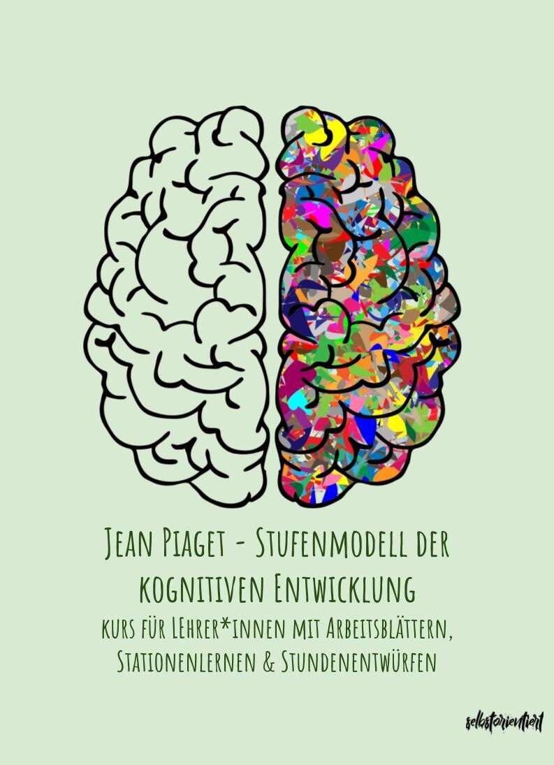 Jean Piaget unterrichten - Arbeitsblätter, Stationenlernen & Test
