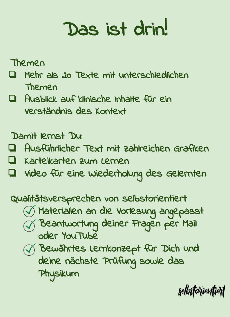 Anatomie - Vorbereitung auf das Physikum