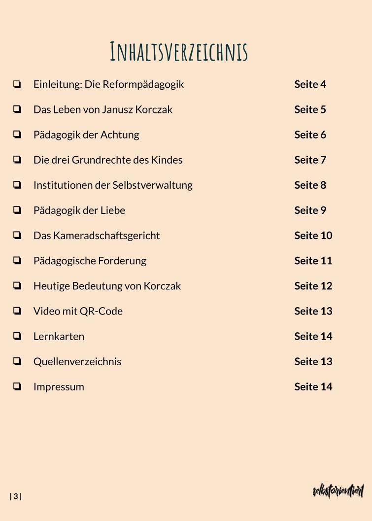 Janusz Korczak - Texte, Erklärung und Zusammenfassungen
