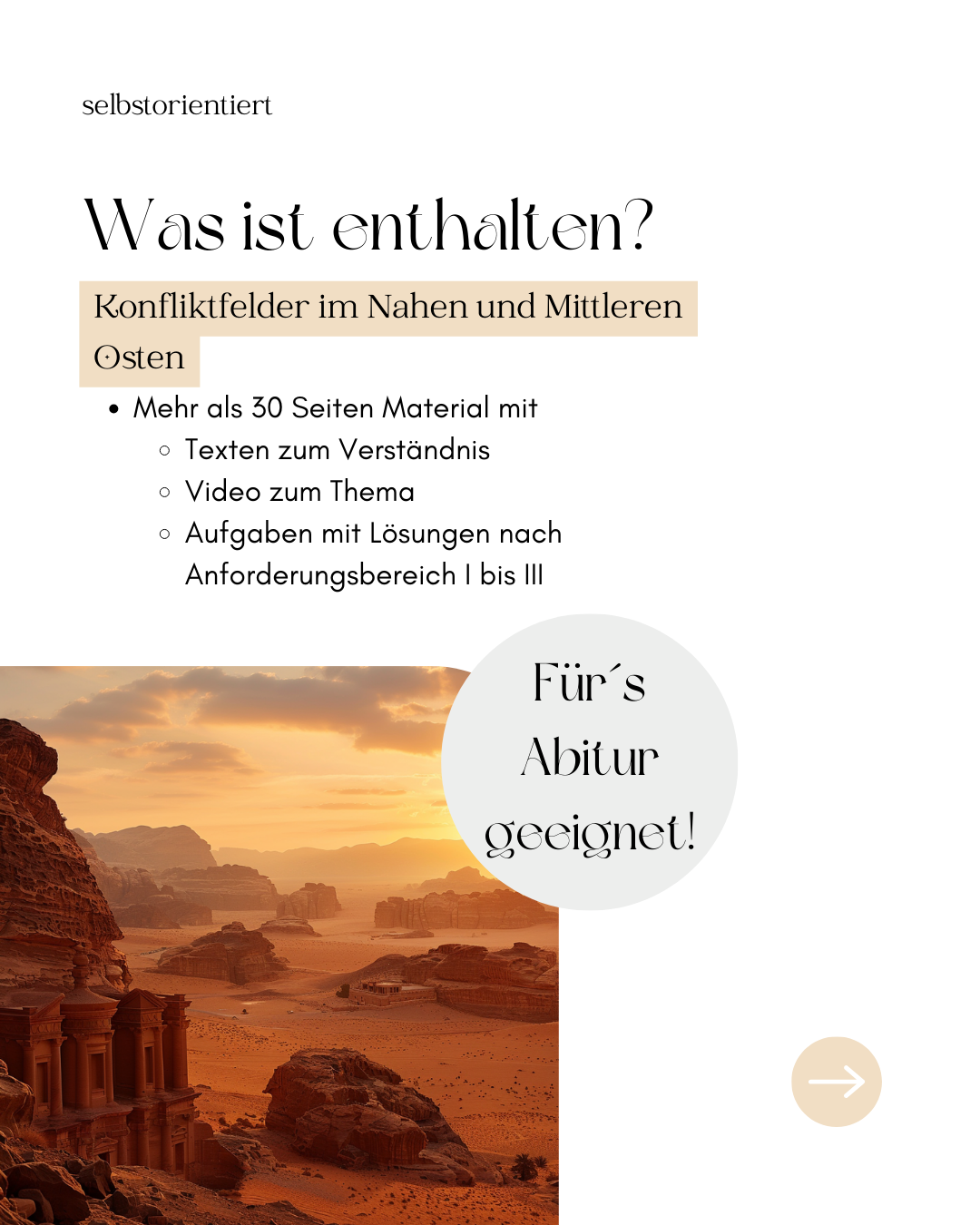 Unterrichtsreihe: Konfliktfelder im Nahen und Mittleren Osten einfach erklärt