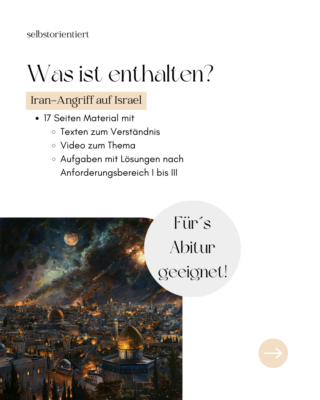 Aktuelle Unterrichtsreihe: Iran-Angriff auf Israel