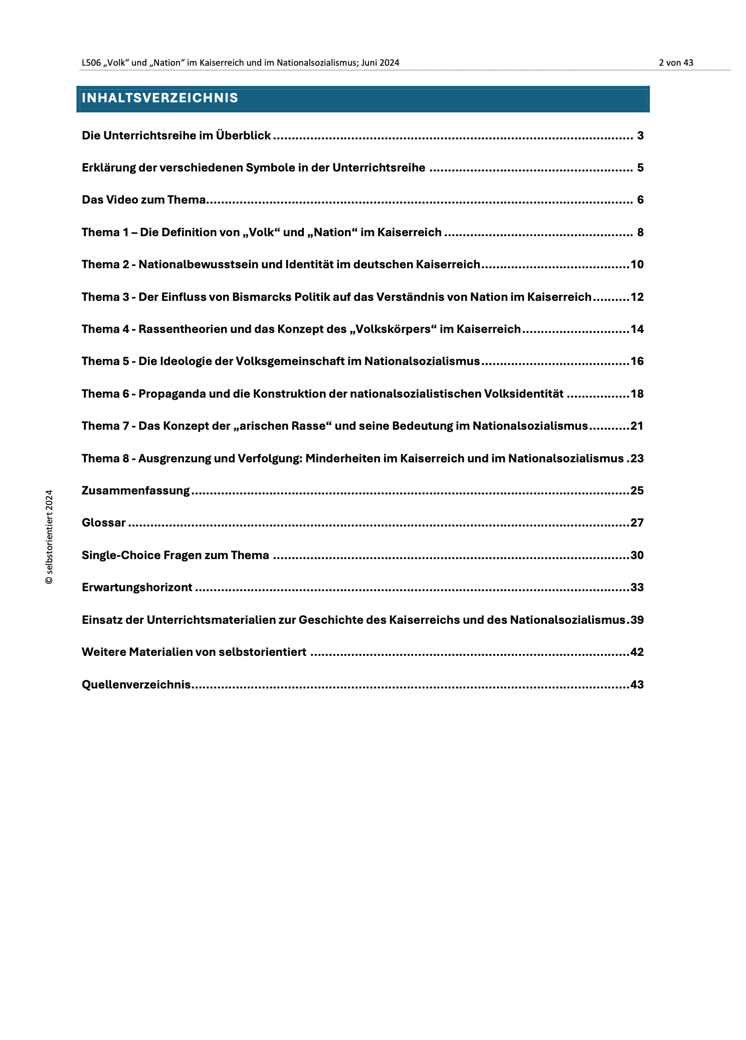 Volk und Nation im deutschen Kaiserreich und im  Nationalsozialismus - Unterrichtsmaterial (mit Präsentation)