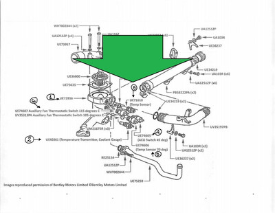 81 TO 99 Rolls Royce Silver SPUR BENTLEY TURBO R  TEMP SENSOR FOR ECU UE71610  5