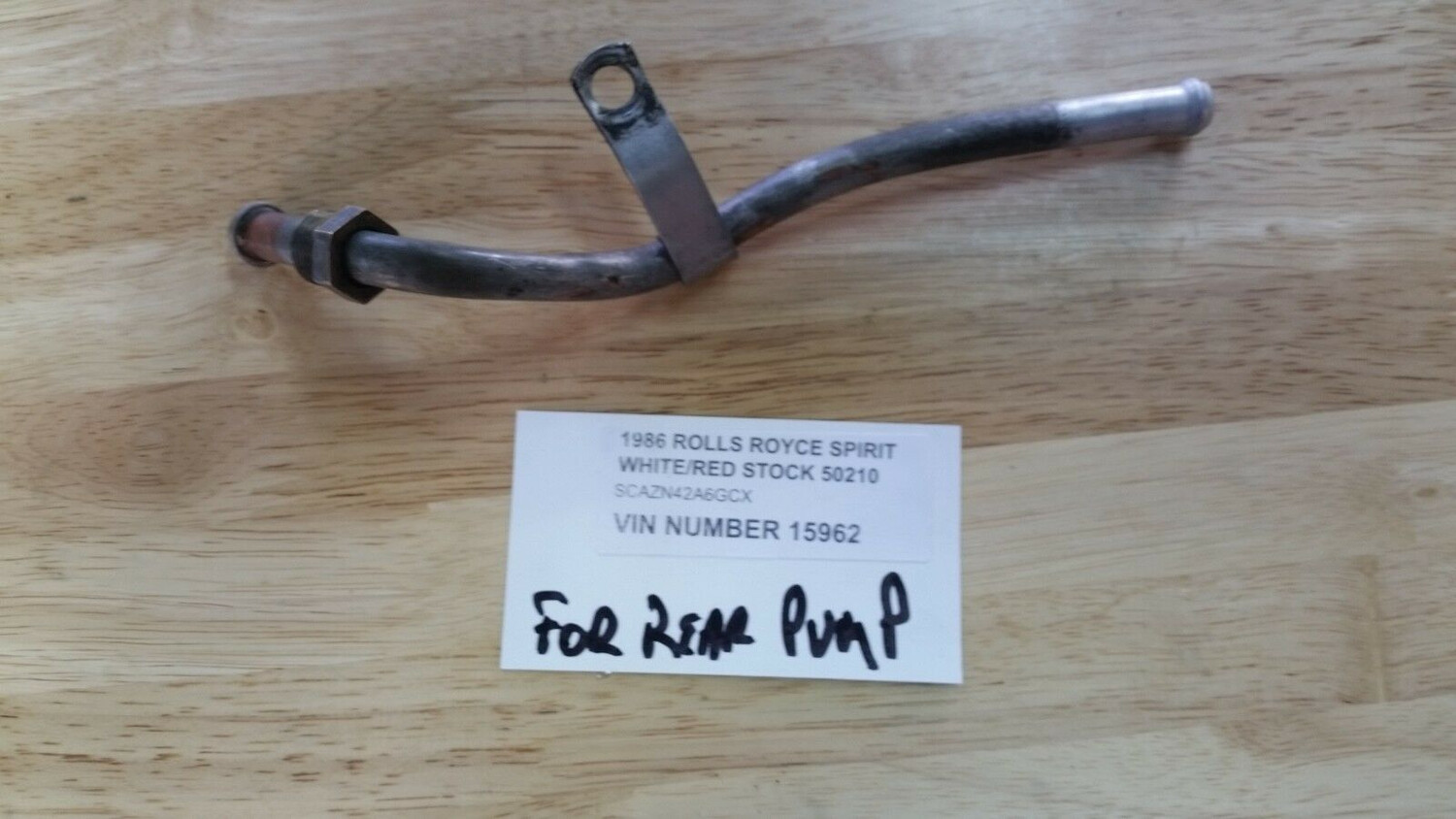 1980 to 1998 Rolls Royce Silver Spirit brake pump rear  feed pipe UR16031-