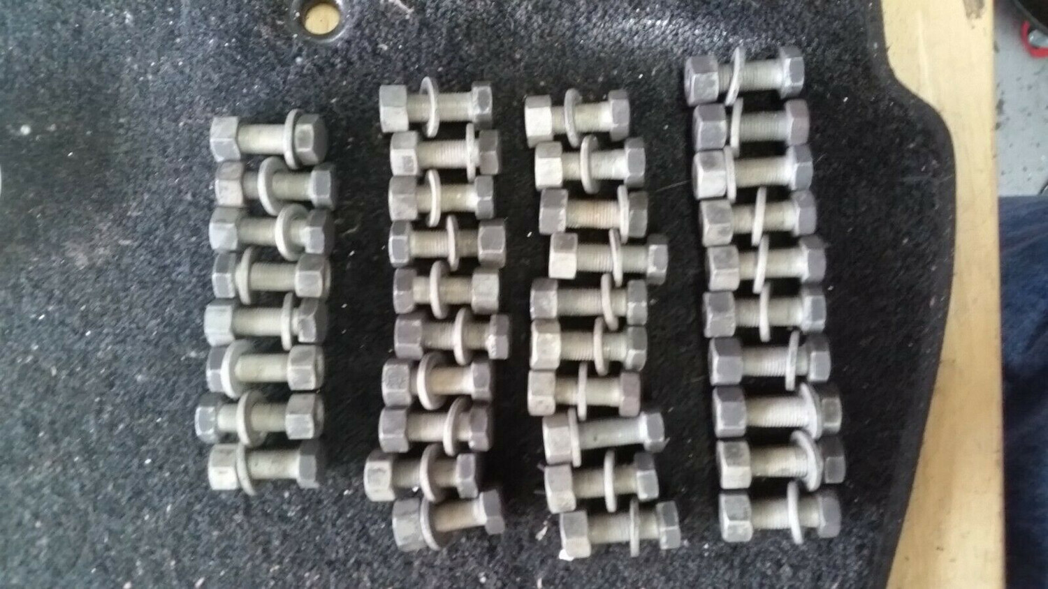 ONE Rolls Royce BENTLEY BOLT  NUT AND WASHER UA206Z 1&quot;LONG
