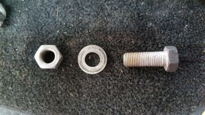 ONE Rolls Royce BENTLEY BOLT  NUT AND WASHER UA206Z 1"LONG