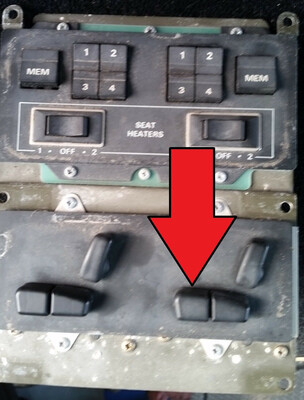 1998 Rolls Royce Silver Spur Spirit front seats switch knob for seat cusion 1