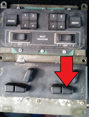 1998 Rolls Royce Silver Spur Spirit front seats switch knob for seat cusion 2