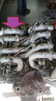 1998 Rolls Royce Silver SPUR BENTLEY TURBO R RL intake manifold PIPE TUBE A4