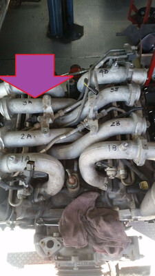 1998 Rolls Royce Silver SPUR BENTLEY TURBO R RL intake manifold PIPE TUBE A3
