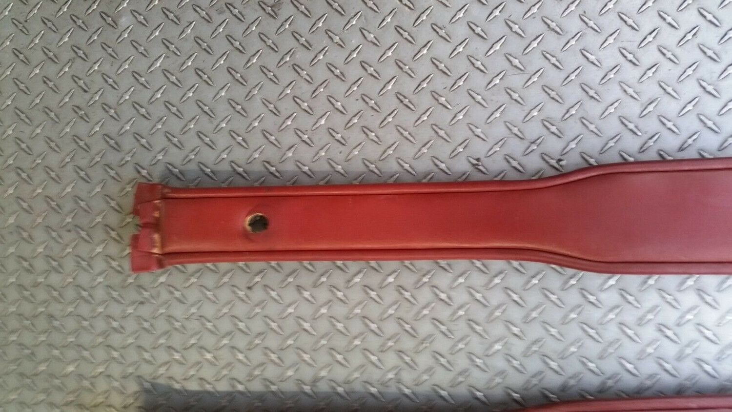 67 to 80 Rolls Royce Silver Shadow front B pillar seat belt  leather cover set on red
