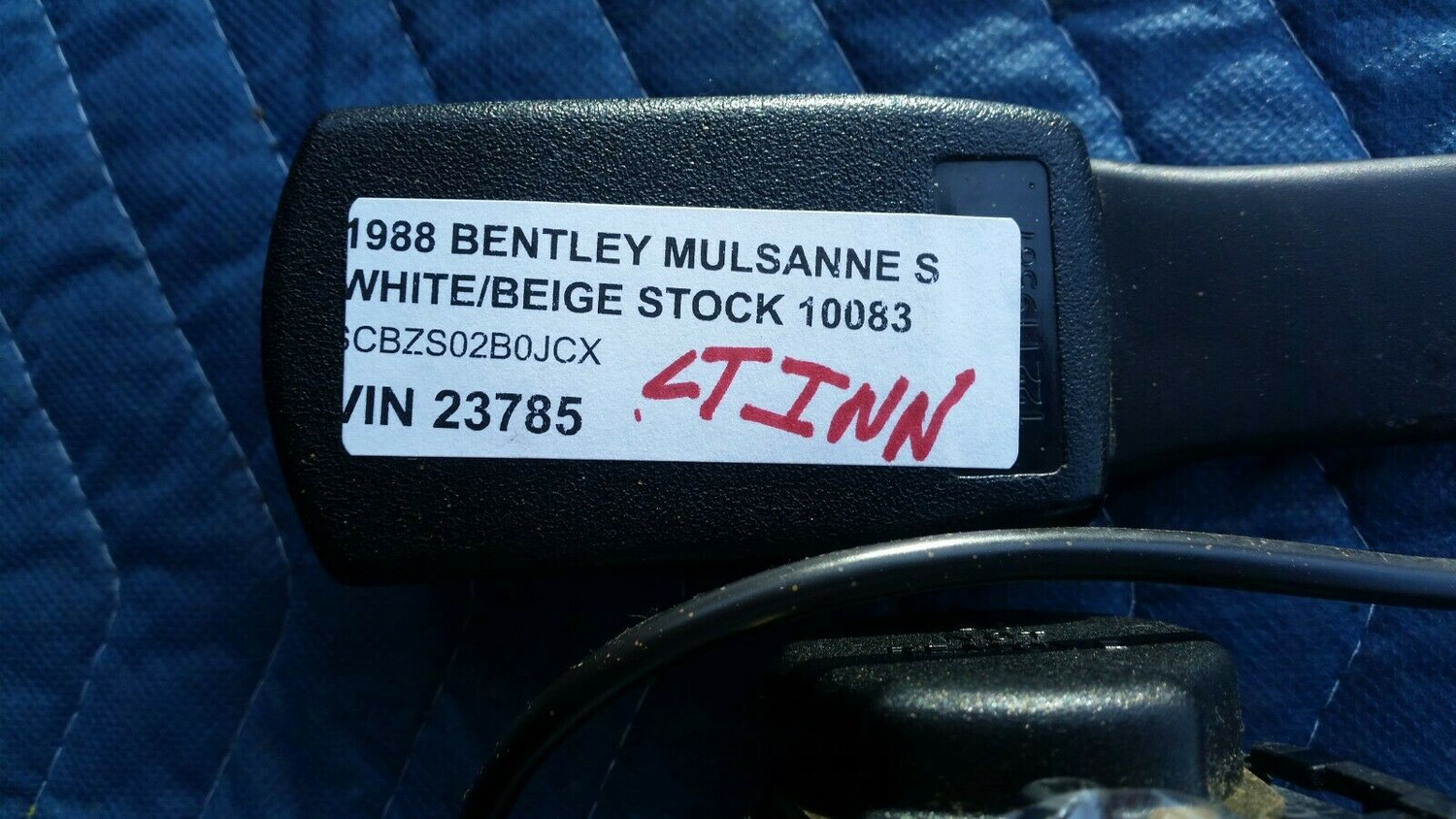 Rolls Royce Spur BENTLEY MULSANNE S seat belt left inner retractable and buckle