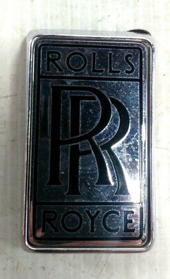 65 to 80 ROLLS ROYCE SILVER SHADOW BOOT TRUNK EMBLEM  CHROME BADGE