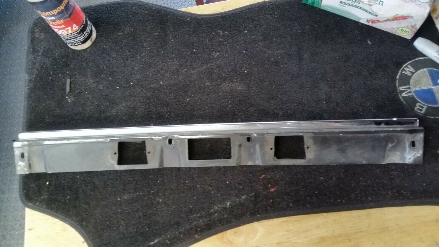 Rolls Royce Silver Spur Spirit BOOT trunk STAINLESS CHROME MOLDING BAR UB83785