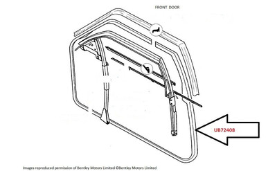 80 to 90 ROLLS ROYCE SILVER SPIRIT OR SPUR  RIGHT FRONT DOOR SEAL