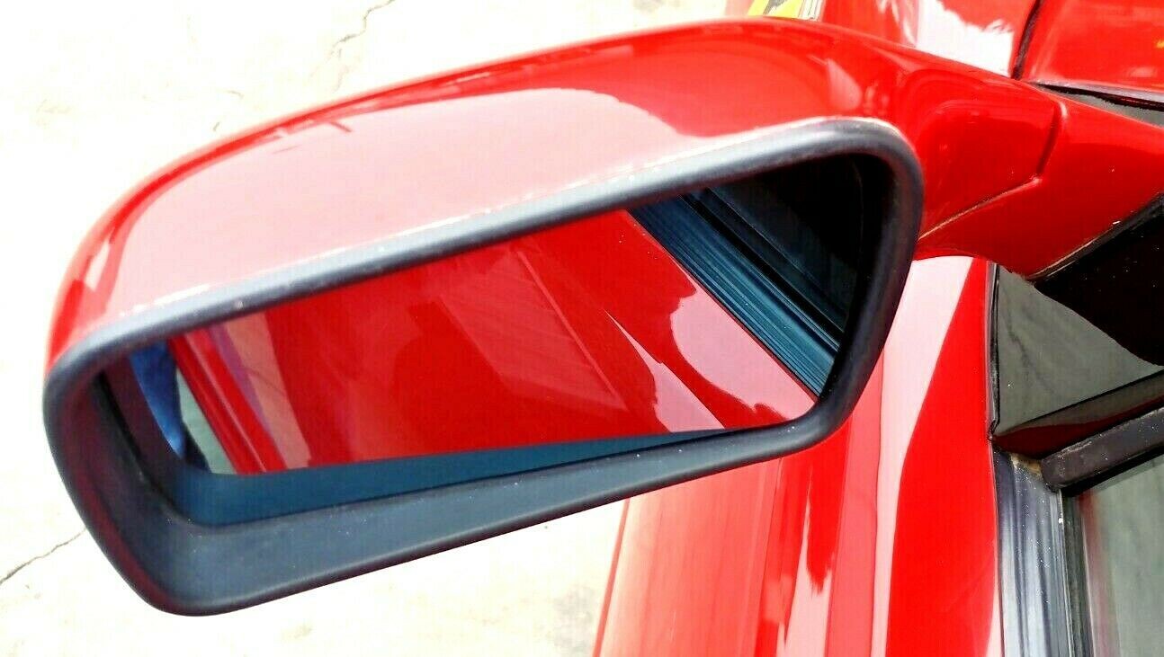 FERRARI 348 PARTS LEFT REAR VIEW DOOR MIRROR RED  62189010