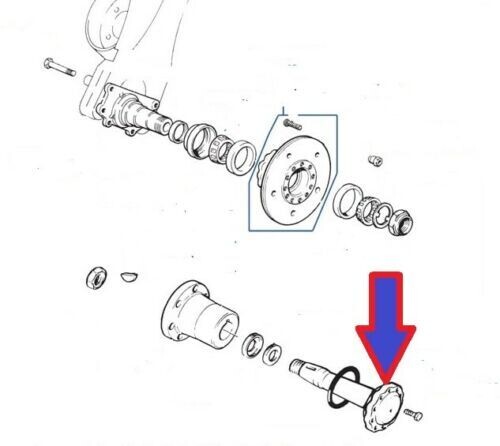 81 - 91 ROLLS ROYCE SILVER SPUR RIGHT REAR SPINDLE coupling UG14545