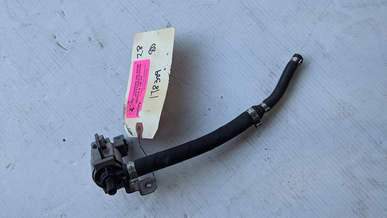 FERRARI 360 SPIDER PARTS FUEL EVAP  VALVE 178309
