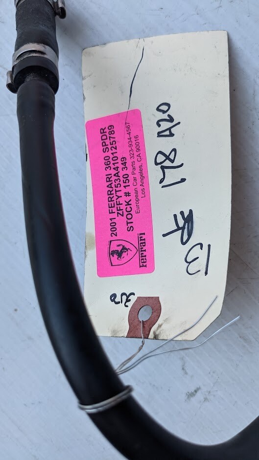 FERRARI 360 SPIDER PARTS FUEL EVAP   COMPLETE LEFT DEPRESSION PIPE 183366