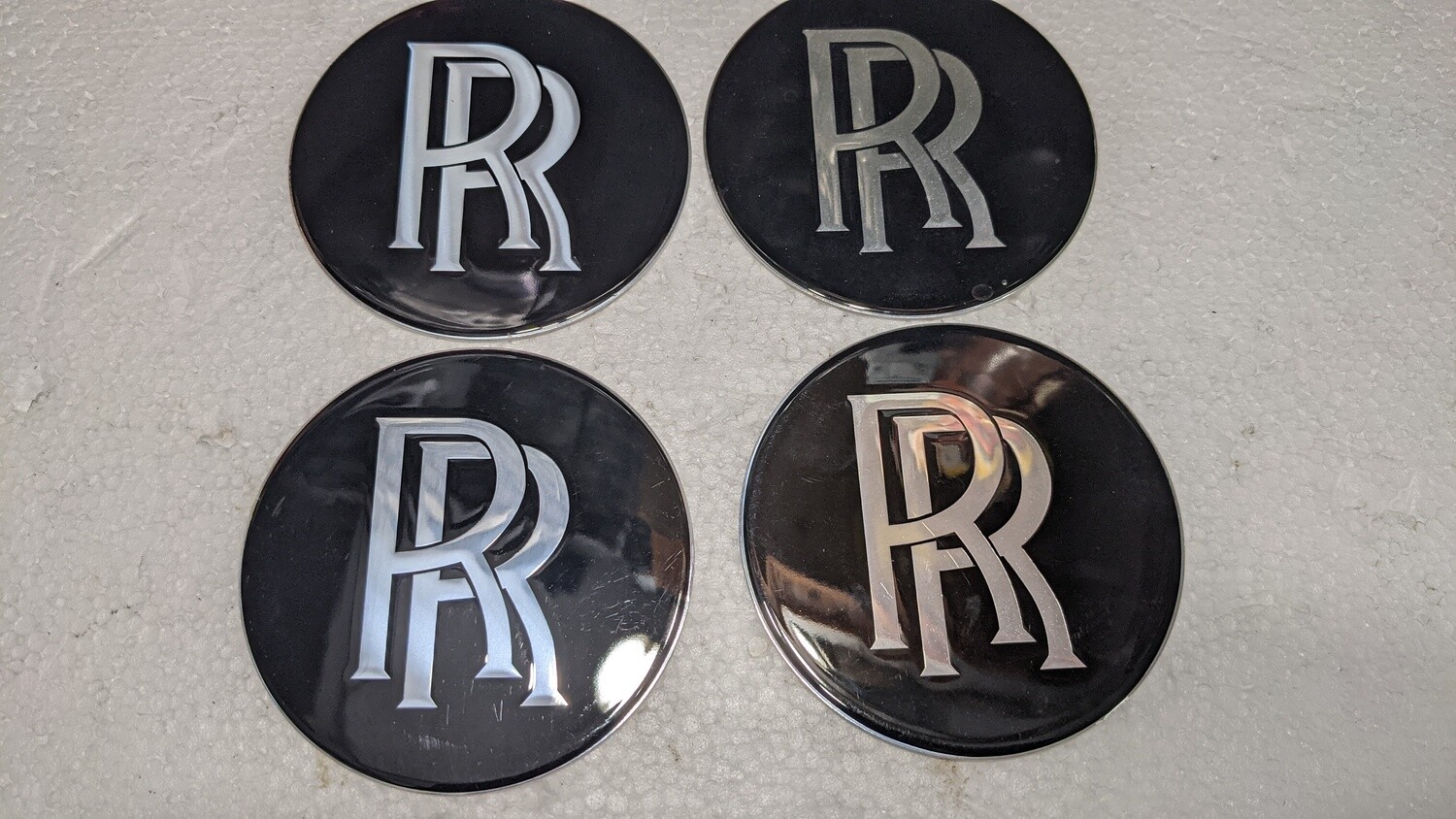 ROLLS ROYCE PART HUB CAP CENTER LOGO BIG RR SET OF 4