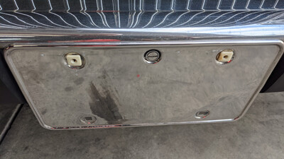 ROLLS ROYCE SILVER SHADOW CORNICHE  FRONT LICENSE PLATE HOLDER STAINLESS