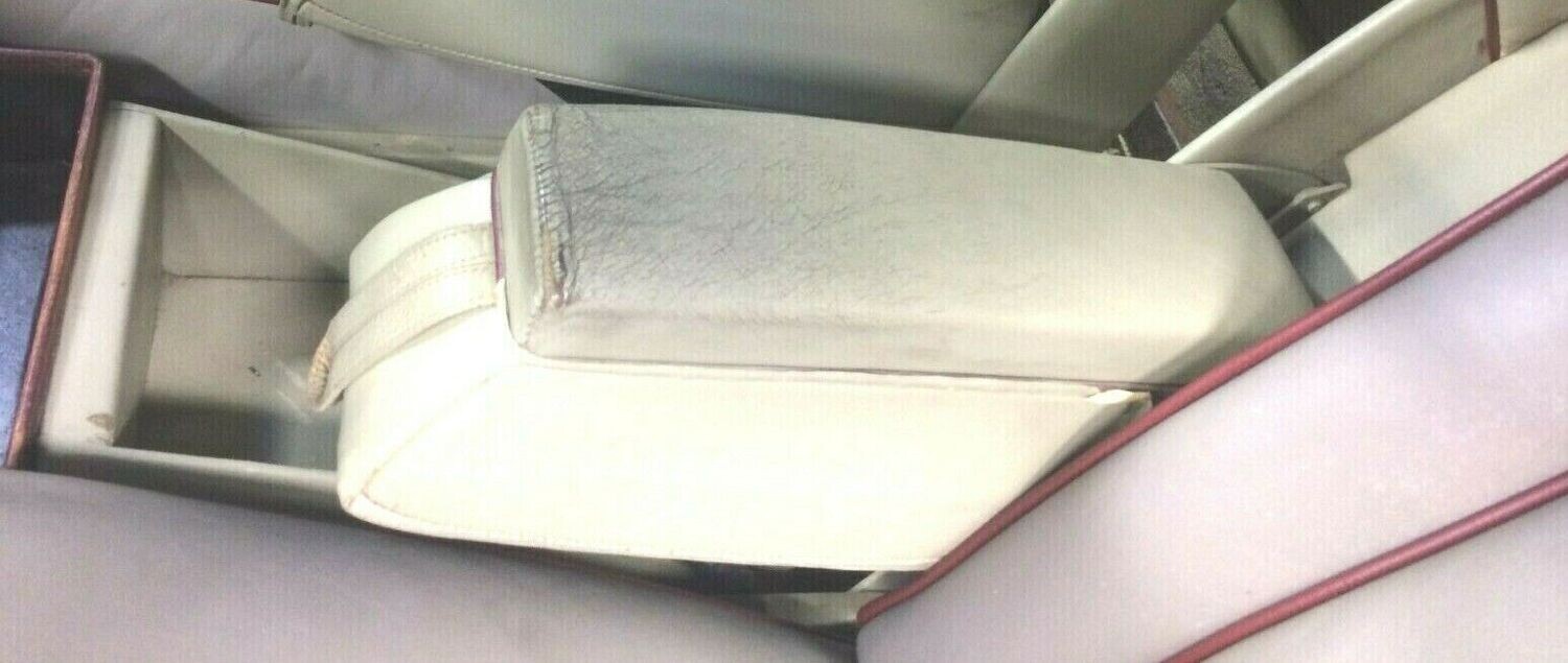 70 to 80 ROLLS ROYCE SILVER SHADOW left front seat cream and red piping