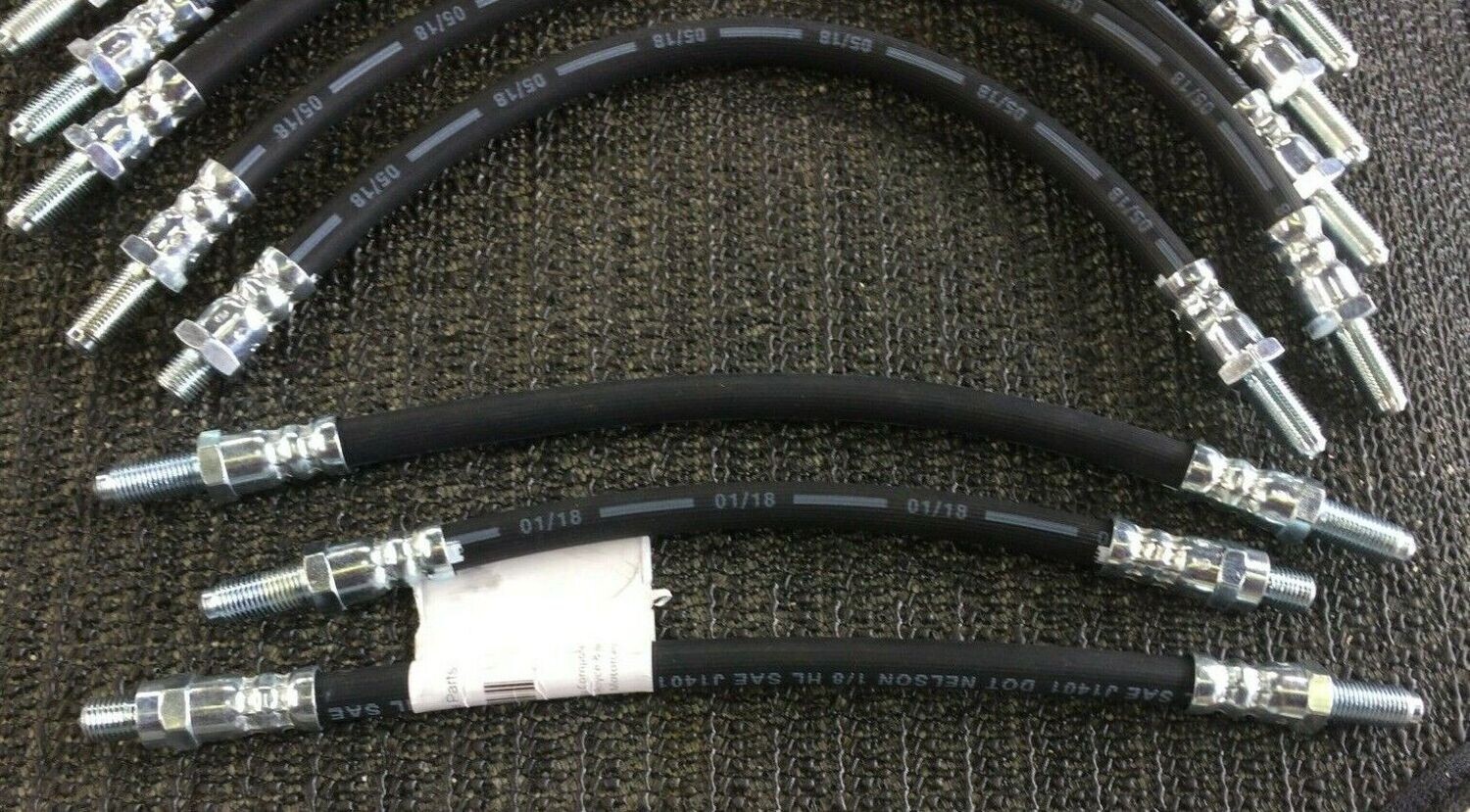 ROLLS ROYCE SILVER SHADOW BRAKE CALIPER AND SUSPENSION HOSE SET LHD FOR BRAKE FUILD
