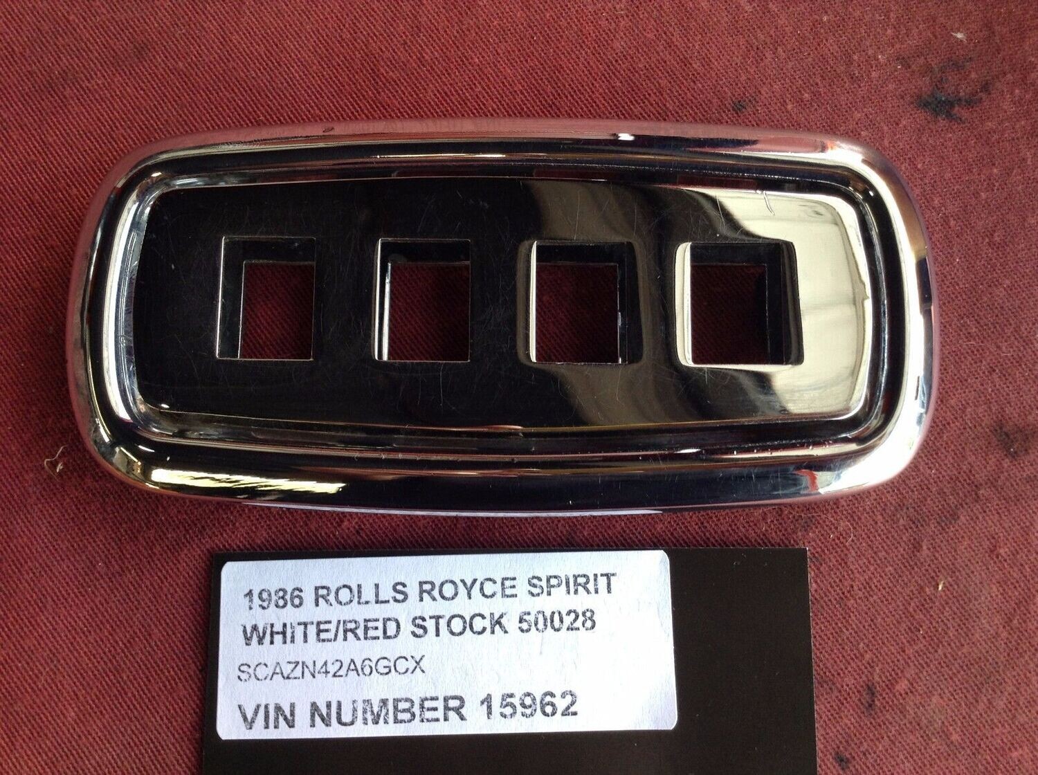 ROLLS ROYCE SILVER SPIRIT DAWN CHROME DRIVER WINDOW SWITCH BEZEL UD20962 UD14823