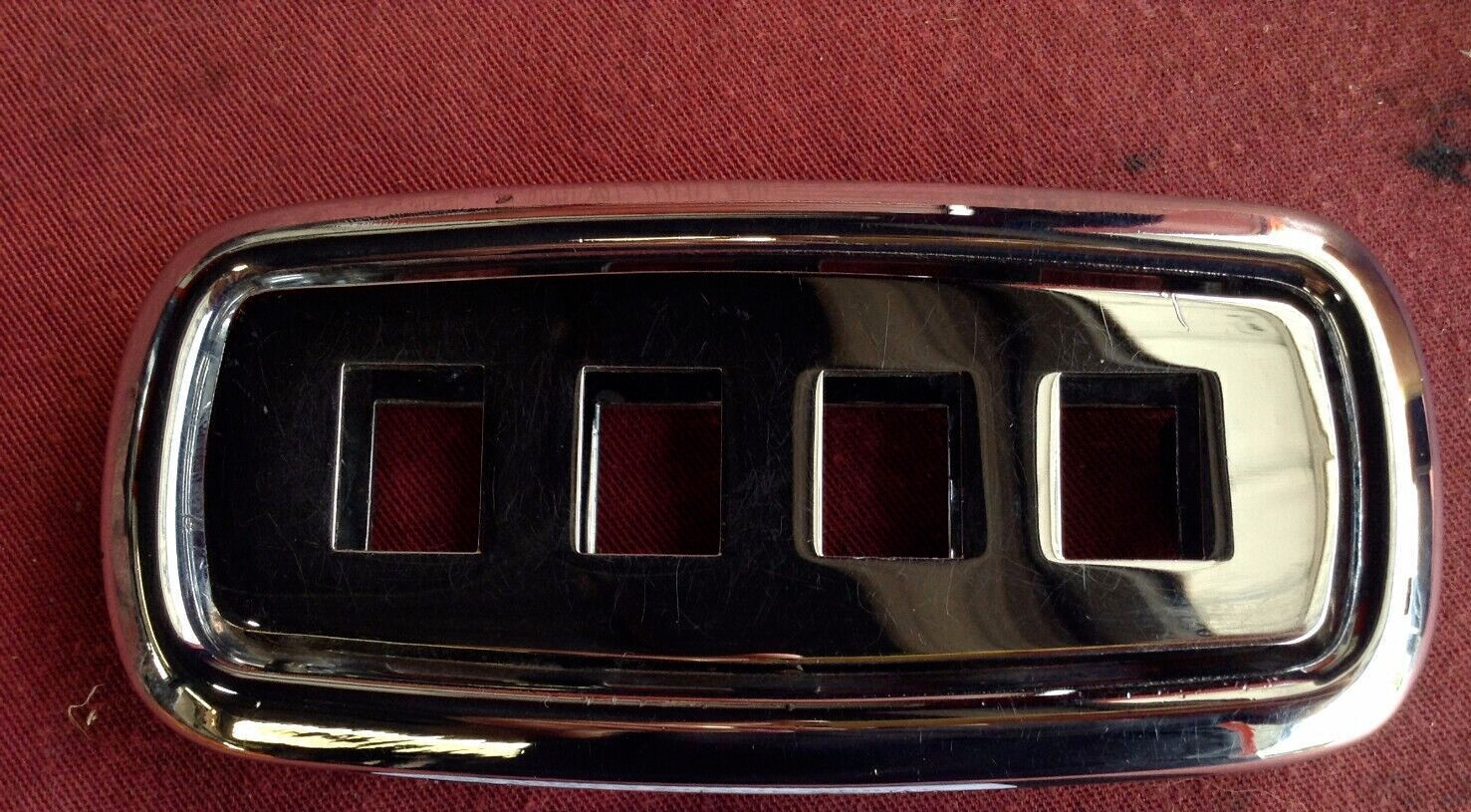 67 to 80 Rolls Royce Silver Shadow DRIVER switch escutcheon chrome frame COVER