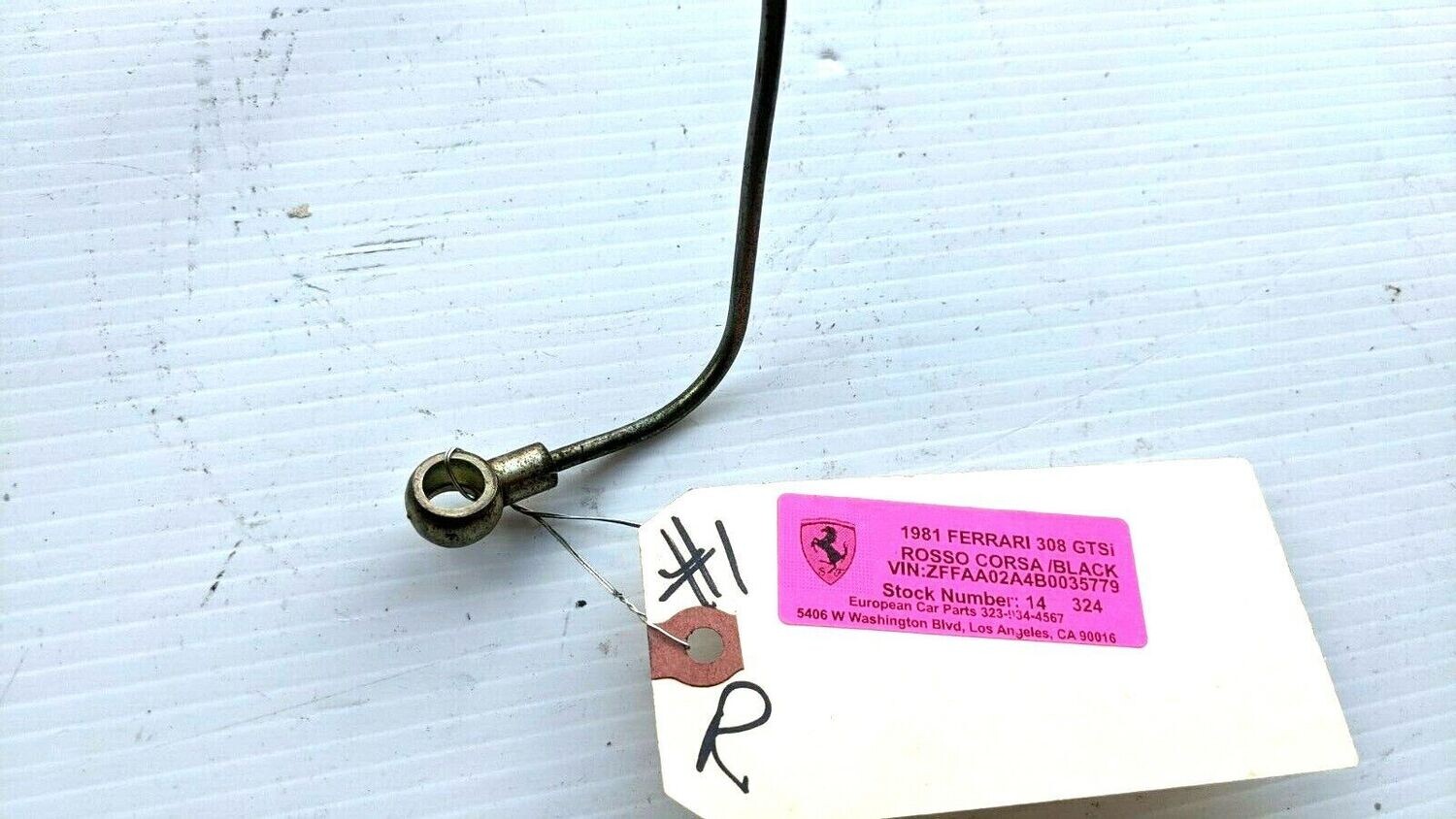 relist Ferrari 308 FUEL LINE HOSE FROM TOP DISTRIBUTOR TO INJECTOR #1 REAR BANK 115320