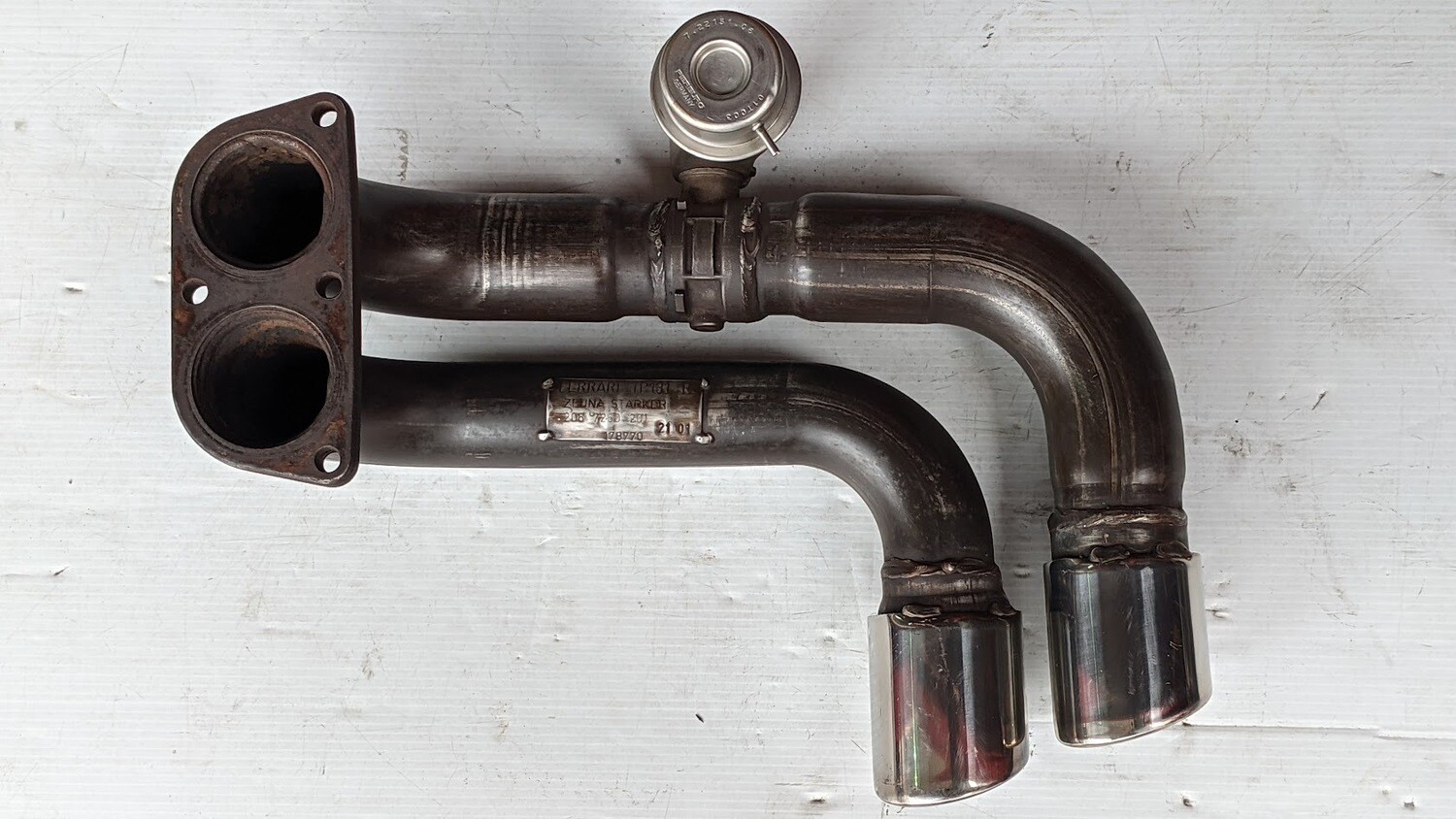 FERRARI 360 SPIDER PARTS RIGHT EXHAUST TAIL PIPE WITH VALVE 178770