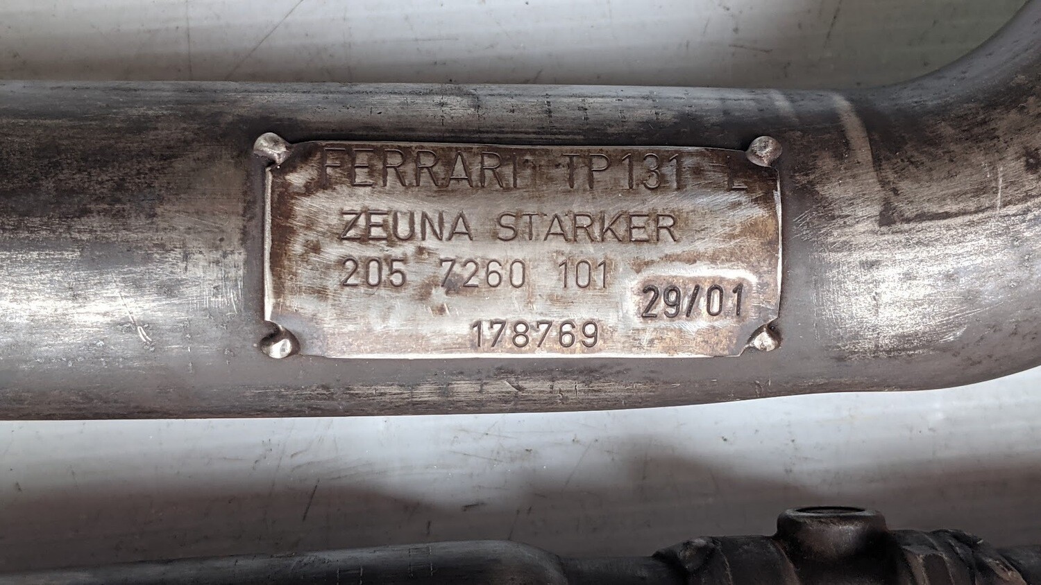 FERRARI 360 SPIDER PARTS LEFT EXHAUST TAIL PIPE WITH VALVE 178769