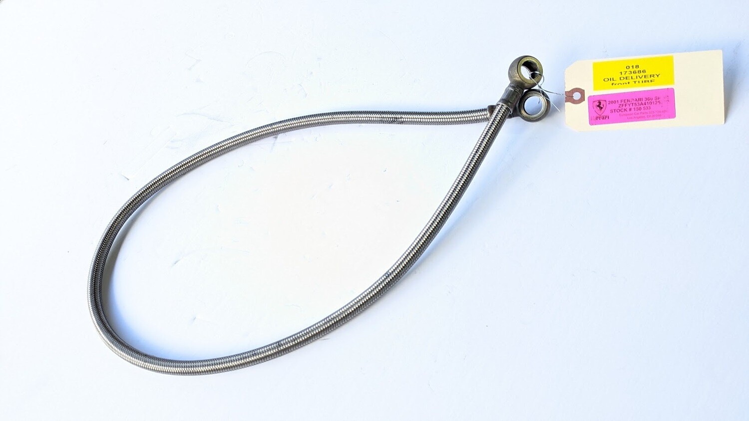 FERRARI 360 SPIDER PARTS TRANSMISSION cooling HOSE FRONT 173686