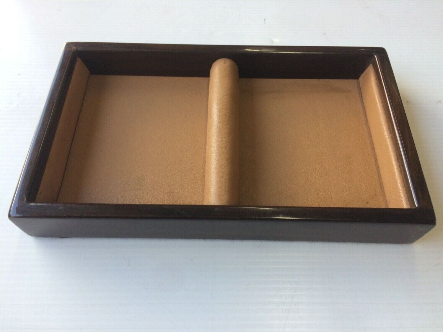 ROLLS ROYCE SILVER SPUR CENTER CONSOLE LEATHER WOOD tape TRAY UW17119