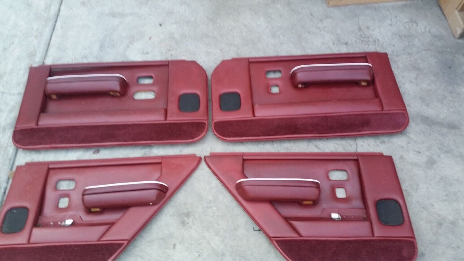 81 -93 Rolls Royce Silver Spur Spirit DOOR CARDS PANEL ON BURGUNDY
