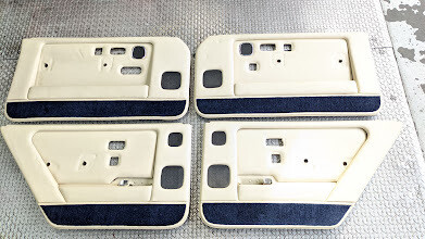 91-99 Rolls Royce Silver Spur Spirit DOOR CARDS PANEL ON CREAM AND BLUE