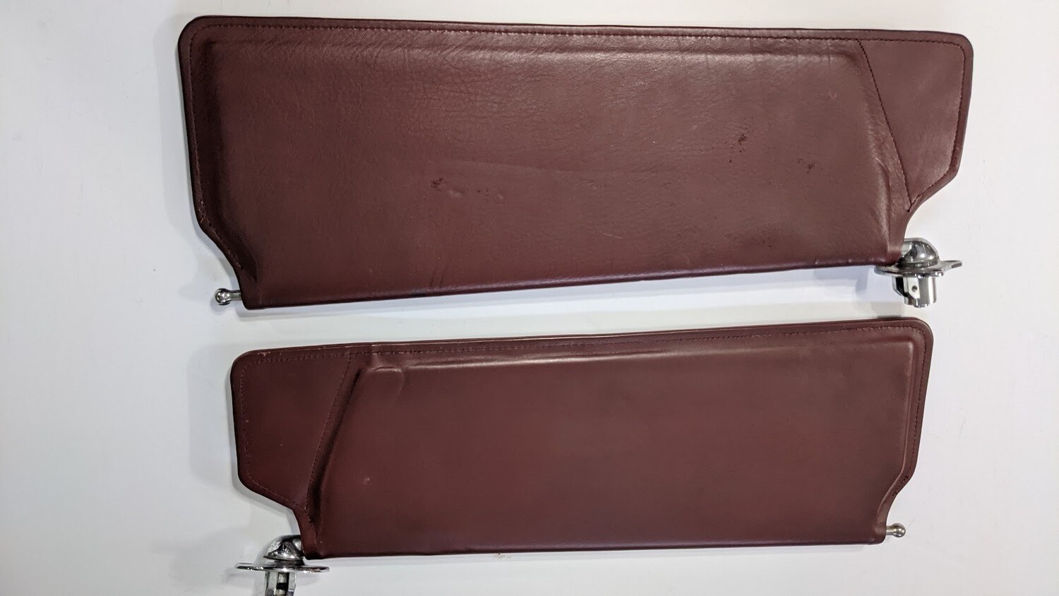 81- 99 ROLLS-ROYCE SILVER SPUR FRONT LEFT and RIGHT SUNVISOR BUGUNDY sunshade PAIR