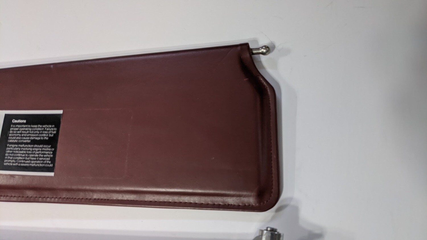 81- 99 ROLLS-ROYCE SILVER SPUR FRONT LEFT and RIGHT SUNVISOR BUGUNDY sunshade PAIR