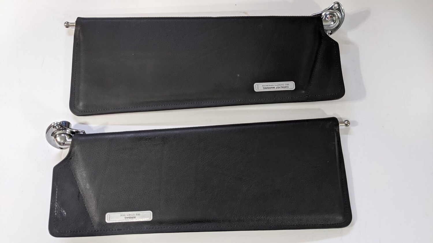 97- 99 ROLLS ROYCE SILVER SPUR SUN VISOR SET W/ MIRROR IN BLACK WOOD COVER
