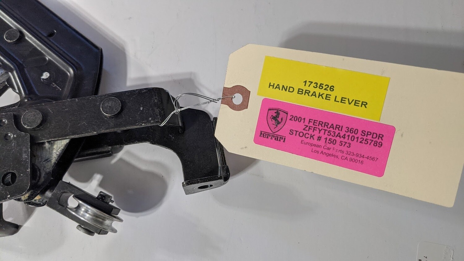 FERRARI 360 SPIDER modena PART EMERGENCY PARKING BRAKE HANDLE BLACK 173526